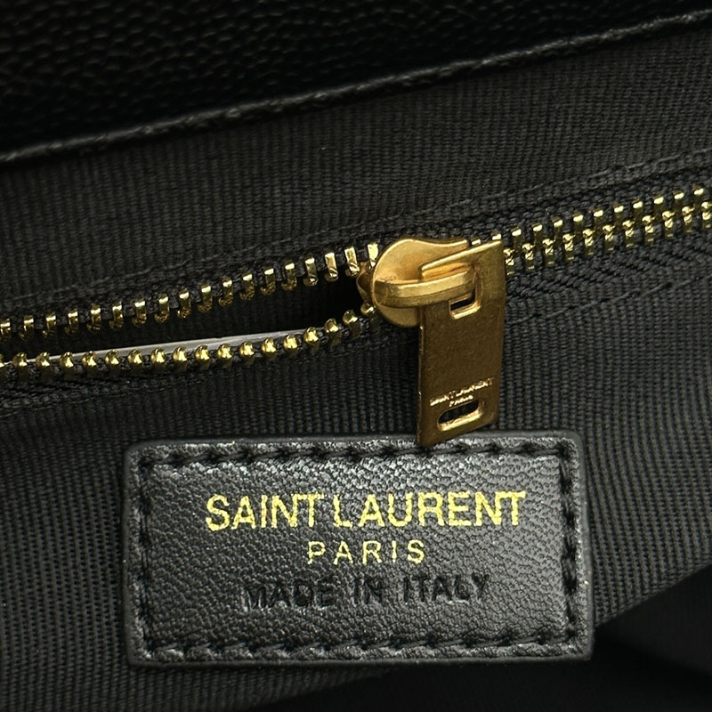 N品 YSL サンローラン エンヴェロップ ミディアム ブラック 600185BOW911000 カーフスキンレザー ゴールド金具 激安優良店 - 画像 (2)
