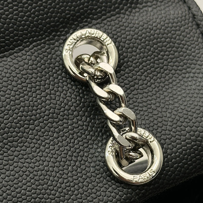 N品 YSL サンローラン エンヴェロップ ミディアム ブラック 600185BOW921000 カーフスキンレザー シルバー金具 激安優良店 - 画像 (3)