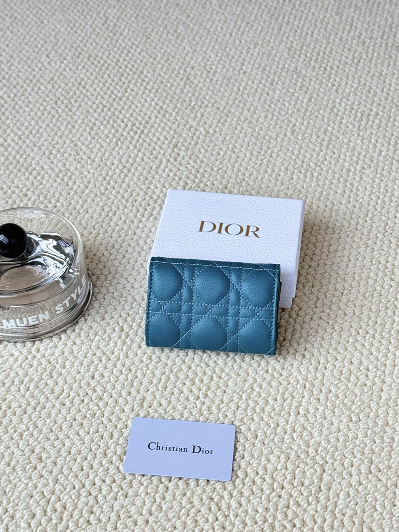 N品 DIOR ディオール財布コピー Dior Caro Glycine ウォレット S5132UWHC_M23B ブルー ゴールド金具 激安優良店 - 画像 (6)