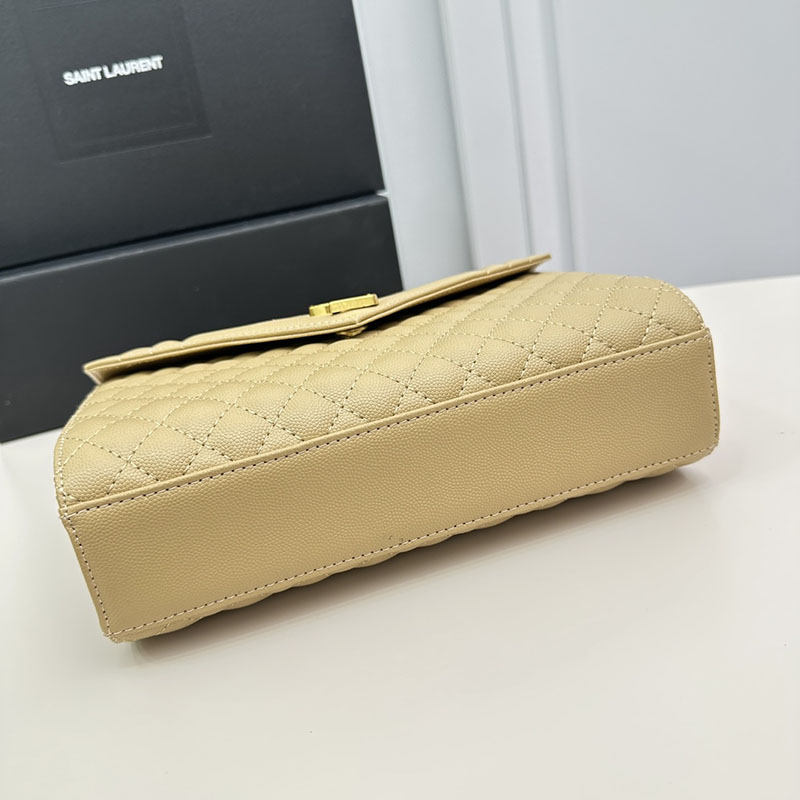 N品 YSL サンローラン エンヴェロップ ミディアム BEIGE 600185BOW919748 カーフスキンレザー ゴールド金具 激安優良店 - 画像 (9)