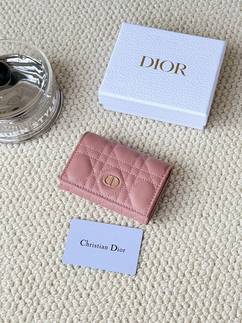 N品 DIOR ディオール財布コピー Dior Caro Glycine ウォレット S5132UWHC_M92P メロコトンピンク ゴールド金具 激安優良店 - 画像 (5)