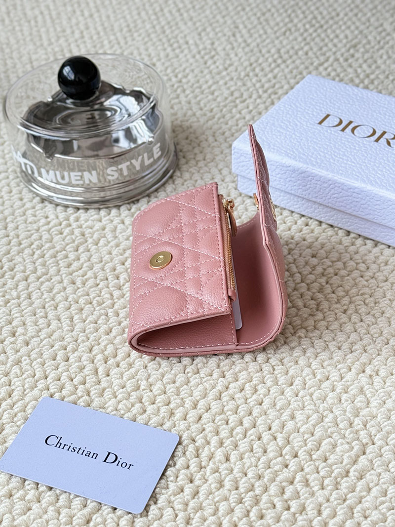 N品 DIOR ディオール財布コピー Dior Caro Glycine ウォレット S5132UWHC_M92P メロコトンピンク ゴールド金具 激安優良店 - 画像 (4)