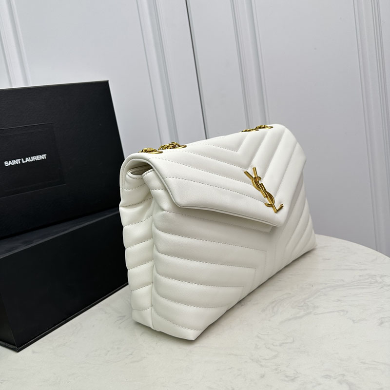 N品 YSL サンローラン ルル ミディアム オフホワイト 574946DV7279207 カーフスキンレザー ゴールド金具 激安優良店 - 画像 (9)