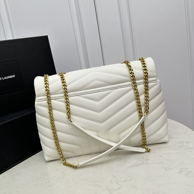 N品 YSL サンローラン ルル ミディアム オフホワイト 574946DV7279207 カーフスキンレザー ゴールド金具 激安優良店 - 画像 (8)