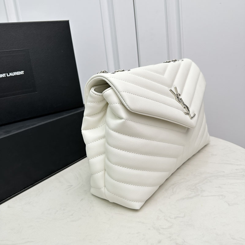 N品 YSL サンローラン ルル ミディアム オフホワイト 574946DV7269207 カーフスキンレザー シルバー金具 激安優良店 - 画像 (9)