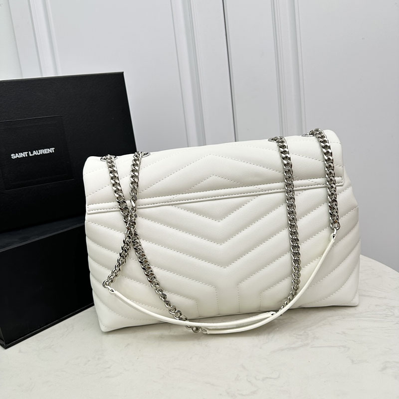 N品 YSL サンローラン ルル ミディアム オフホワイト 574946DV7269207 カーフスキンレザー シルバー金具 激安優良店 - 画像 (8)