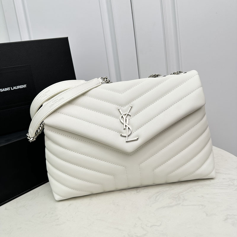 N品 YSL サンローラン ルル ミディアム オフホワイト 574946DV7269207 カーフスキンレザー シルバー金具 激安優良店 - 画像 (7)