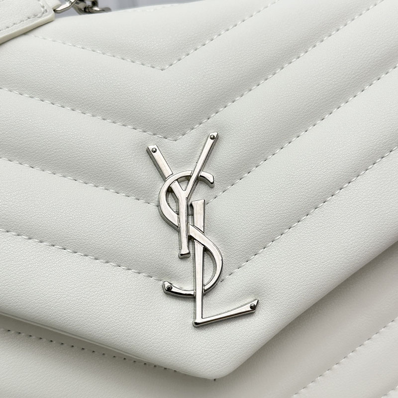 N品 YSL サンローラン ルル ミディアム オフホワイト 574946DV7269207 カーフスキンレザー シルバー金具 激安優良店 - 画像 (6)