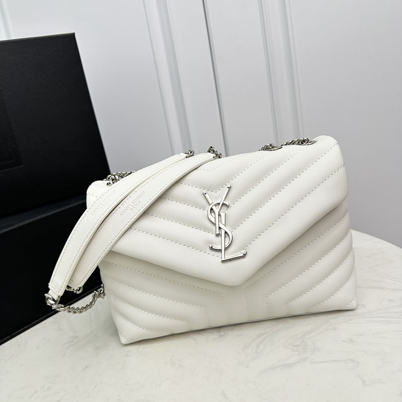 N品 YSL サンローラン ルル スモール オフホワイト 494699DV7269207 カーフスキンレザー シルバー金具 激安優良店 - 画像 (6)