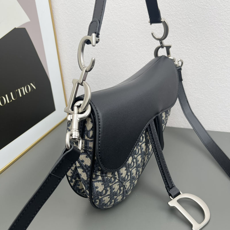 N品 DIOR ディオール Saddle バッグ M0455VDDS_M928 ブルー シルバー金具 激安優良店 - 画像 (8)
