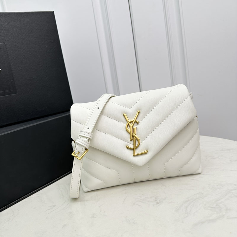 N品 YSL サンローラン ルル トイバッグ オフホワイト 678401DV7079207 カーフスキンレザー シルバー金具 激安優良店 - 画像 (2)