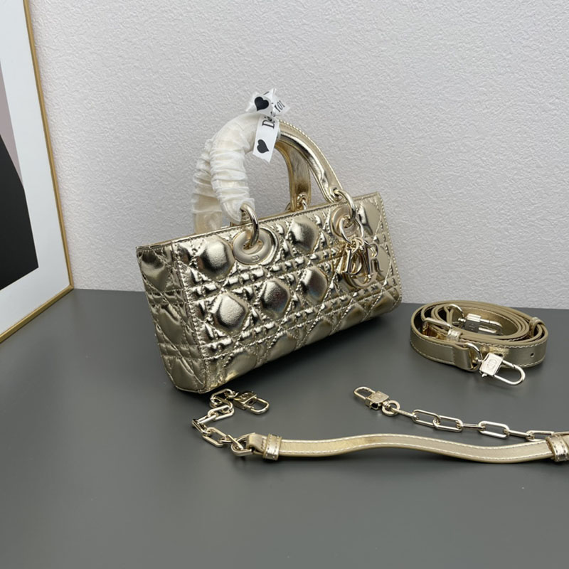 N品 DIOR ディオール Lady D-Joy バッグ スモール M0613ONGE_N000 ゴールド ゴールド金具 激安優良店 - 画像 (8)