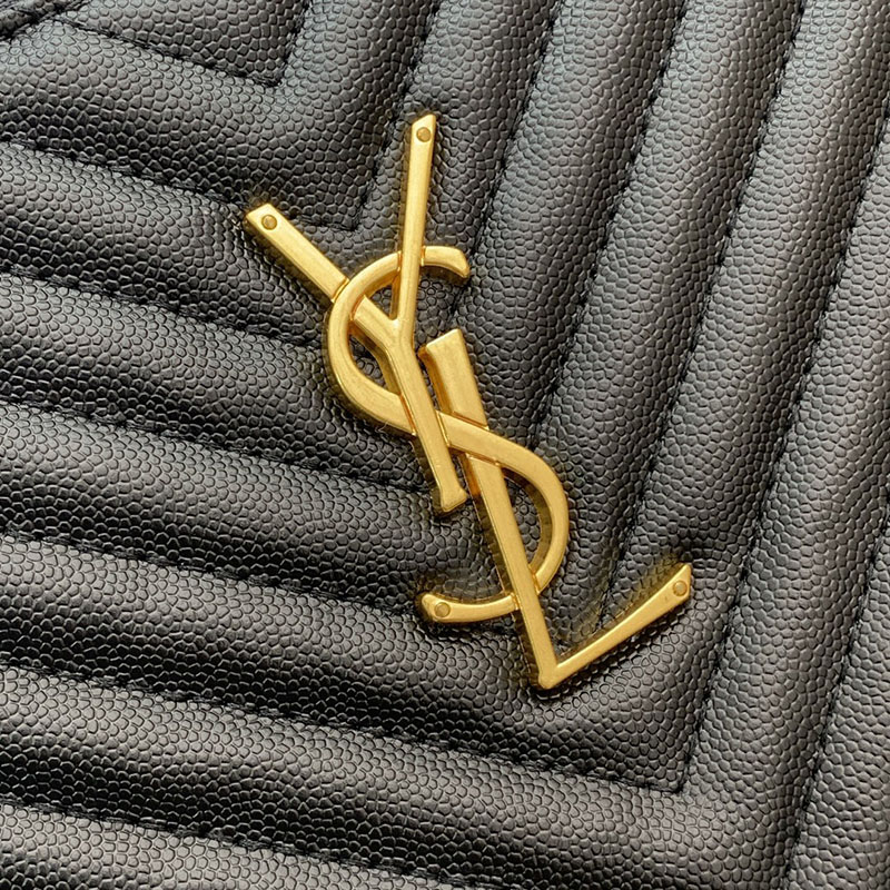 N品 YSL サンローラン 人気バッグ モノグラム タブレットポーチ ブラック 559193CWU011000 カーフスキンレザー ゴールド金具 激安優良店 - 画像 (7)
