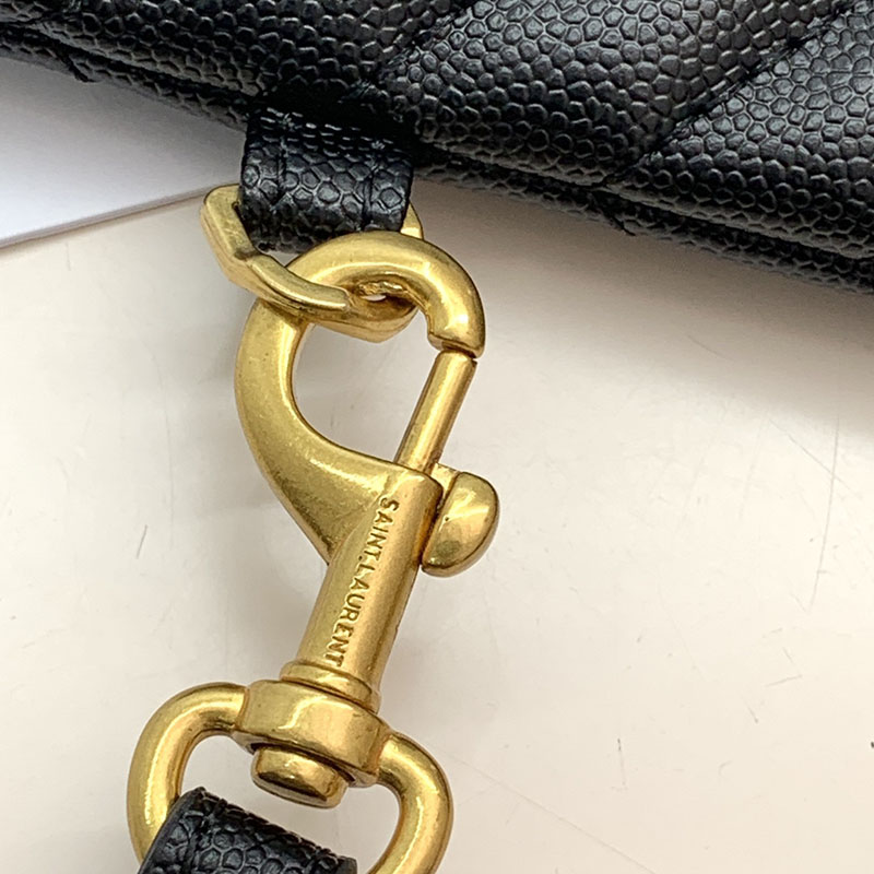 N品 YSL サンローラン 人気バッグ モノグラム タブレットポーチ ブラック 559193CWU011000 カーフスキンレザー ゴールド金具 激安優良店 - 画像 (6)