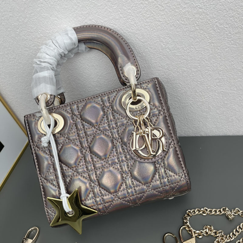 N品 DIOR ディオール Lady Dior バッグ ミニ M0505ONGE_M30G スティールグレー ゴールド金具 激安優良店 - 画像 (9)
