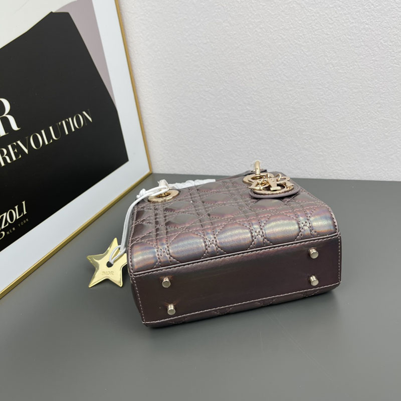N品 DIOR ディオール Lady Dior バッグ ミニ M0505ONGE_M30G スティールグレー ゴールド金具 激安優良店 - 画像 (7)