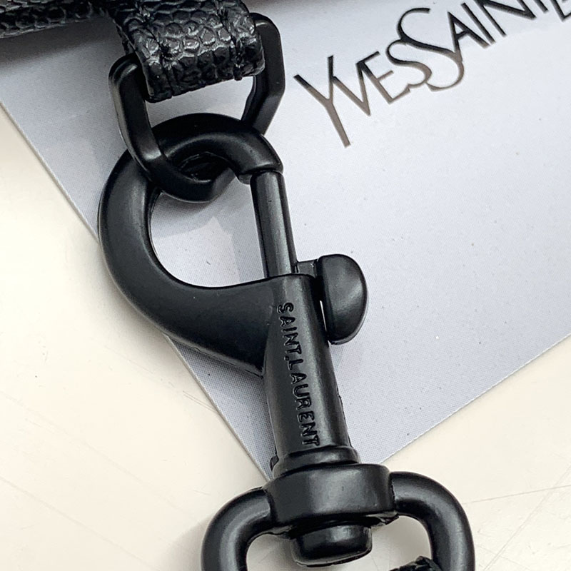 N品 YSL サンローラン 人気バッグ モノグラム タブレットポーチ ブラック 559193CWU081000 カーフスキンレザー ブラック金具 激安優良店 - 画像 (5)