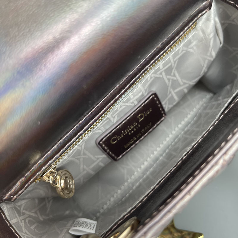 N品 DIOR ディオール Lady Dior バッグ ミニ M0505ONGE_M30G スティールグレー ゴールド金具 激安優良店 - 画像 (5)