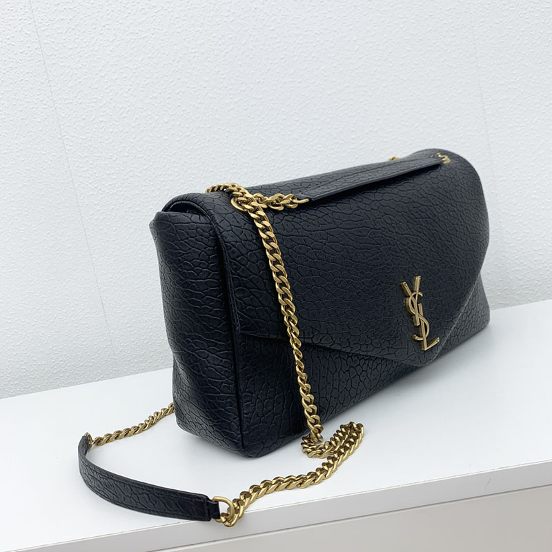 N品 YSL サンローラン 人気バッグ カリプソ ミディアム ブラック 804116AACYT1000 ラムスキン ゴールド金具 激安優良店 - 画像 (9)