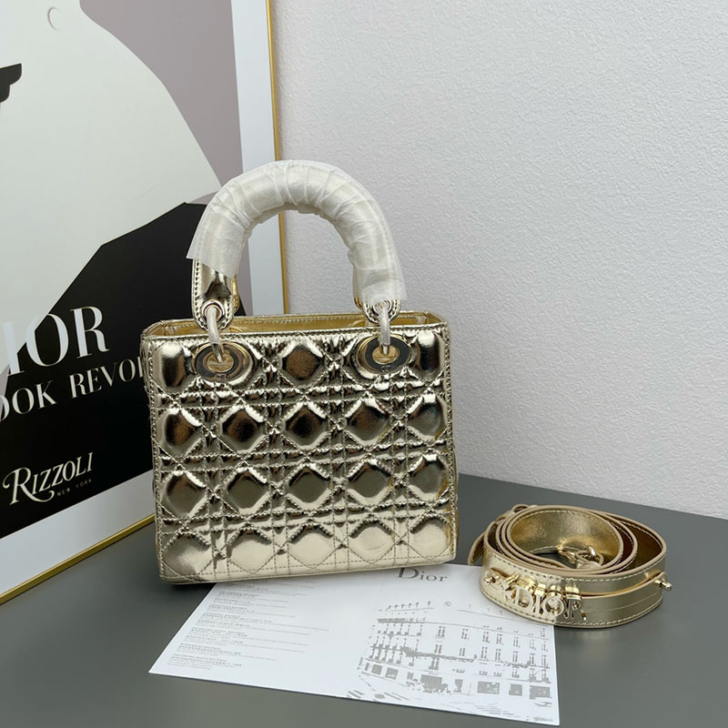 N品 DIOR ディオール Lady Dior My ABCDior バッグ スモール M0538ONGE_N000 ゴールド ゴールド金具 激安優良店 - 画像 (9)