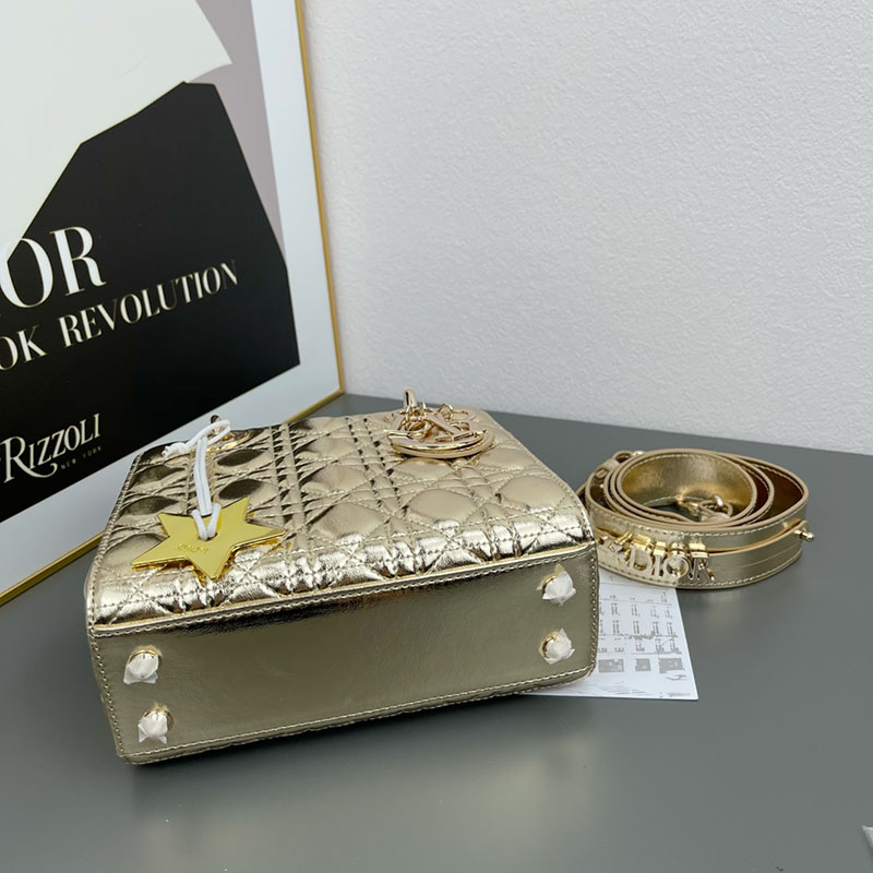 N品 DIOR ディオール Lady Dior My ABCDior バッグ スモール M0538ONGE_N000 ゴールド ゴールド金具 激安優良店 - 画像 (6)