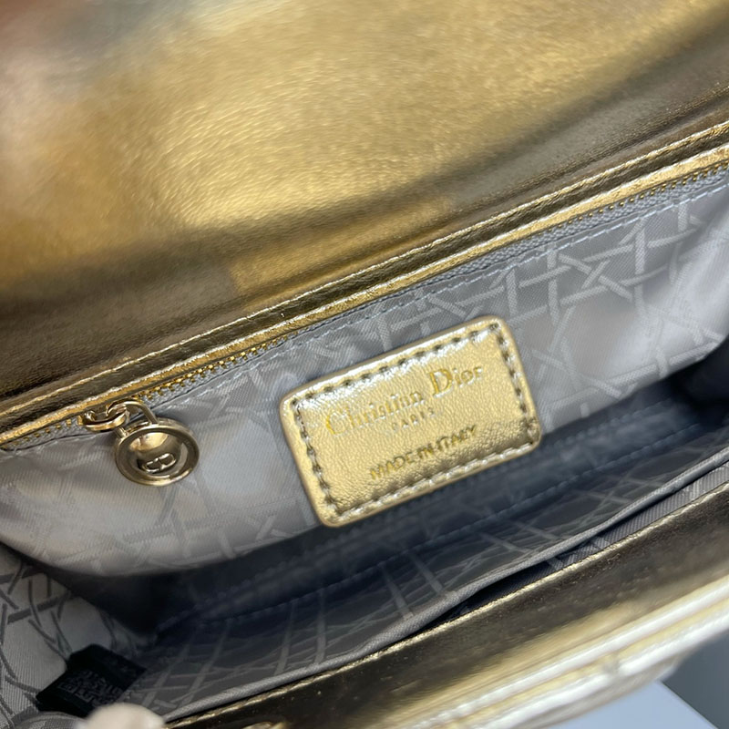 N品 DIOR ディオール Lady Dior My ABCDior バッグ スモール M0538ONGE_N000 ゴールド ゴールド金具 激安優良店 - 画像 (5)