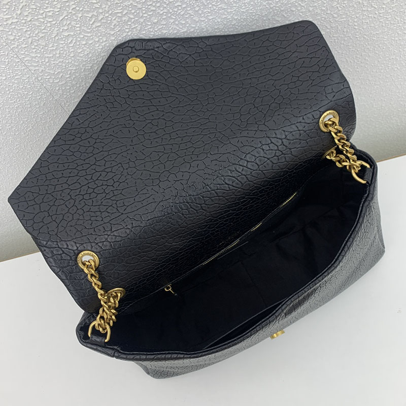 N品 YSL サンローラン 人気バッグ カリプソ ミディアム ブラック 804116AACYT1000 ラムスキン ゴールド金具 激安優良店 - 画像 (4)