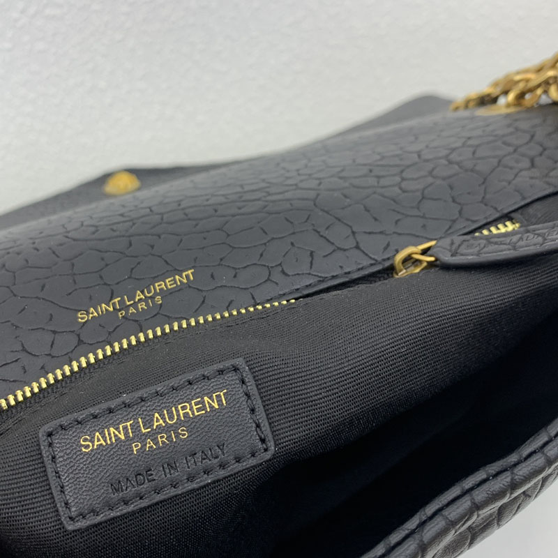 N品 YSL サンローラン 人気バッグ カリプソ ミディアム ブラック 804116AACYT1000 ラムスキン ゴールド金具 激安優良店 - 画像 (3)
