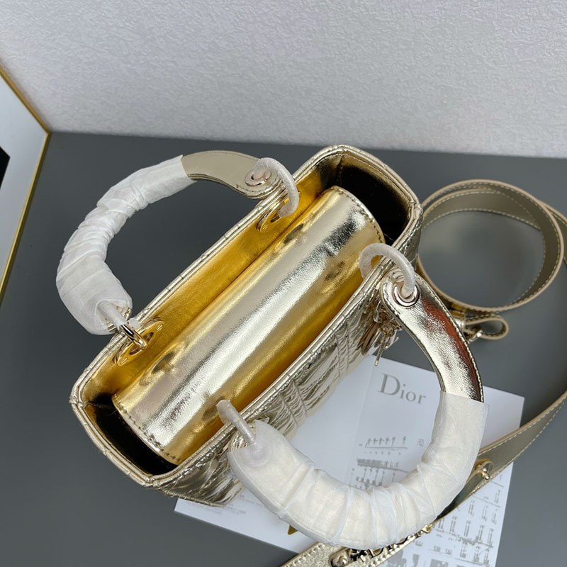 N品 DIOR ディオール Lady Dior My ABCDior バッグ スモール M0538ONGE_N000 ゴールド ゴールド金具 激安優良店 - 画像 (3)
