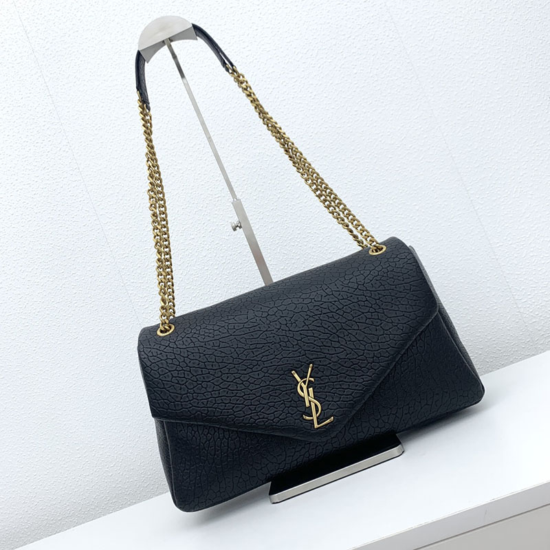 N品 YSL サンローラン 人気バッグ カリプソ ミディアム ブラック 804116AACYT1000 ラムスキン ゴールド金具 激安優良店 - 画像 (2)
