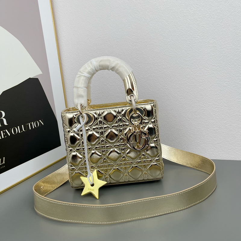 N品 DIOR ディオール Lady Dior My ABCDior バッグ スモール M0538ONGE_N000 ゴールド ゴールド金具 激安優良店 - 画像 (2)