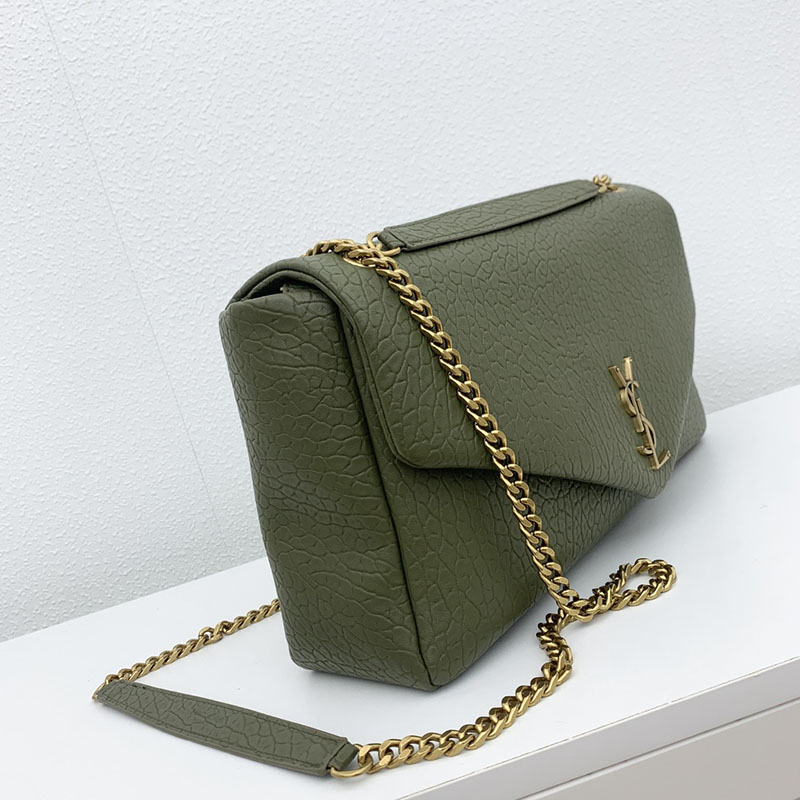 N品 YSL サンローラン 人気バッグ カリプソ ミディアム VERT FONCE 804116AACYT3045 ラムスキン ゴールド金具 激安優良店 - 画像 (9)