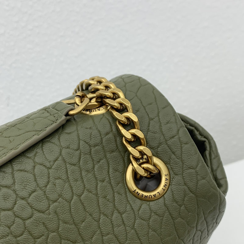 N品 YSL サンローラン 人気バッグ カリプソ ミディアム VERT FONCE 804116AACYT3045 ラムスキン ゴールド金具 激安優良店 - 画像 (7)