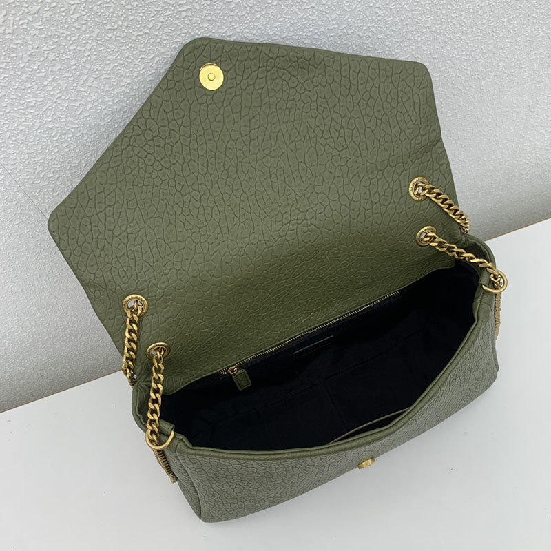 N品 YSL サンローラン 人気バッグ カリプソ ミディアム VERT FONCE 804116AACYT3045 ラムスキン ゴールド金具 激安優良店 - 画像 (4)