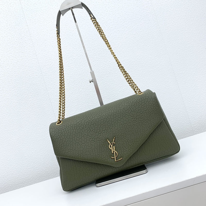 N品 YSL サンローラン 人気バッグ カリプソ ミディアム VERT FONCE 804116AACYT3045 ラムスキン ゴールド金具 激安優良店 - 画像 (2)