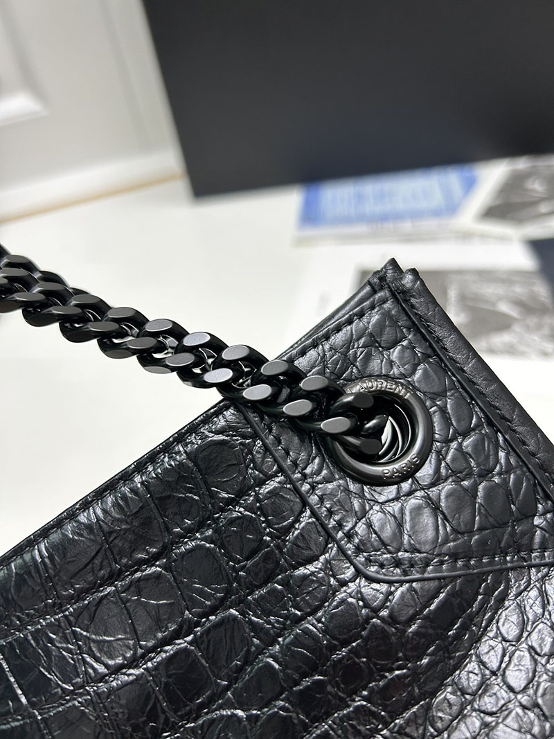N品 YSL サンローラン 人気バッグ ニキ ショッピングバッグ ブラック 5779990EN041062 レザー ブラック金具 激安優良店 - 画像 (5)