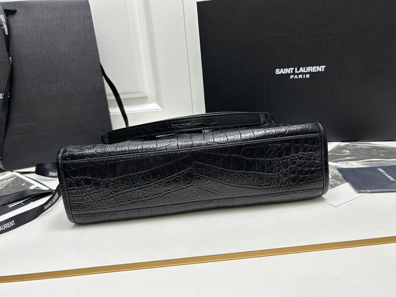 N品 YSL サンローラン 人気バッグ ニキ ショッピングバッグ ブラック 5779990EN041062 レザー ブラック金具 激安優良店 - 画像 (4)