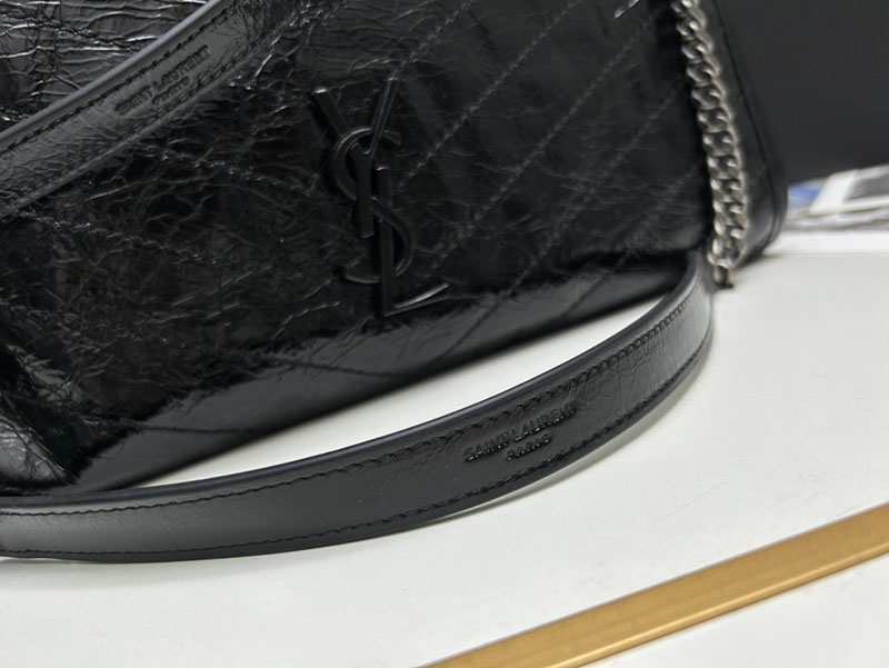 N品 YSL サンローラン 人気バッグ ニキ ショッピングバッグ ブラック 5779990EN041000 レザー シルバー金具 激安優良店 - 画像 (5)