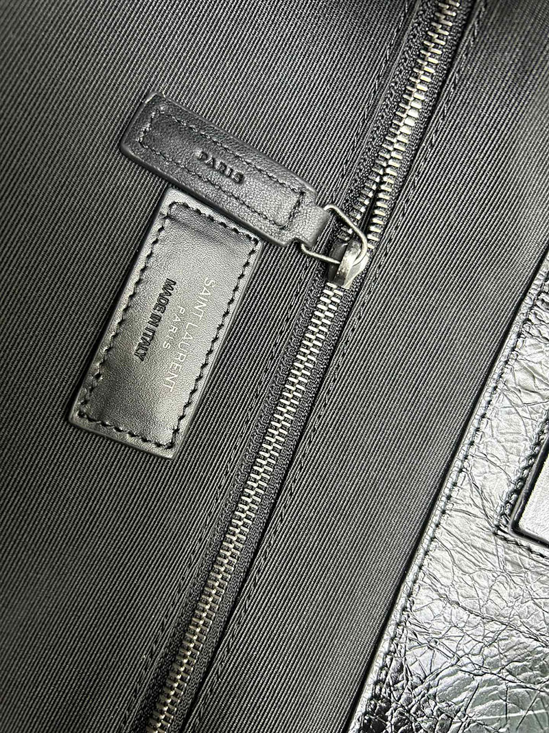 N品 YSL サンローラン 人気バッグ ニキ ショッピングバッグ ブラック 5779990EN041000 レザー シルバー金具 激安優良店 - 画像 (2)
