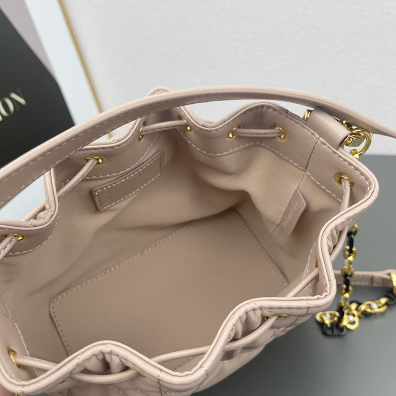 N品 DIOR ディオール Dior Jolie バケットバッグ スモール M2780UNKW_M51U ピンクベージュ ゴールド金具 激安優良店 - 画像 (5)
