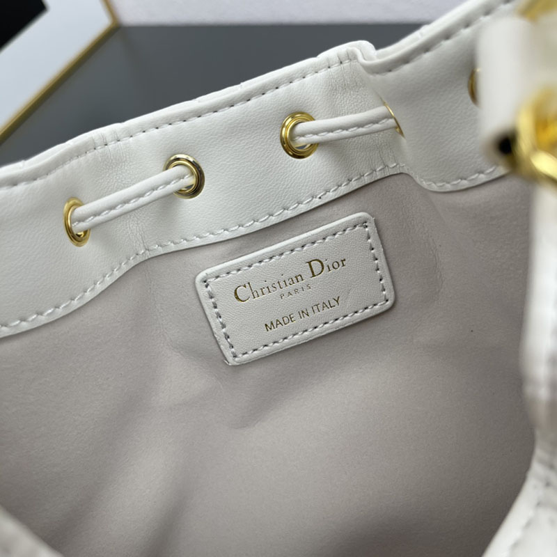 N品 DIOR ディオール Dior Jolie バケットバッグ スモール M2780UNKW_M030 ホワイト ゴールド金具 激安優良店 - 画像 (3)