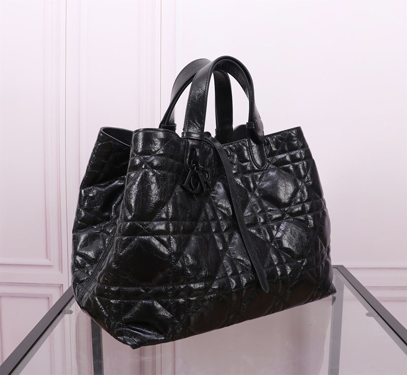 N品 DIOR ディオール Dior Toujours バッグ ラージ M2820SNIO_M900 黒 ブラック ブラック金具 激安優良店 - 画像 (8)