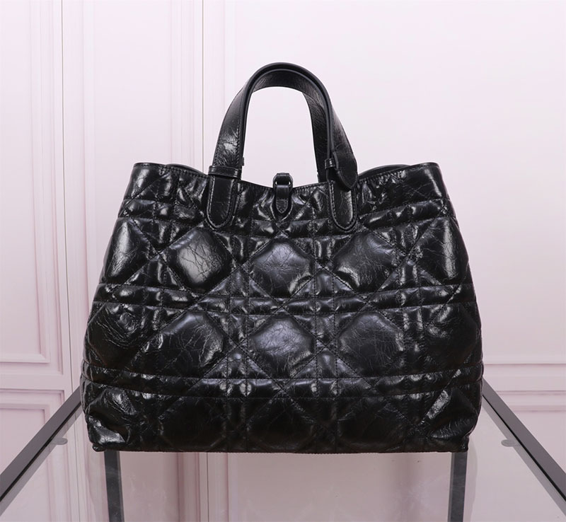 N品 DIOR ディオール Dior Toujours バッグ ラージ M2820SNIO_M900 黒 ブラック ブラック金具 激安優良店 - 画像 (7)