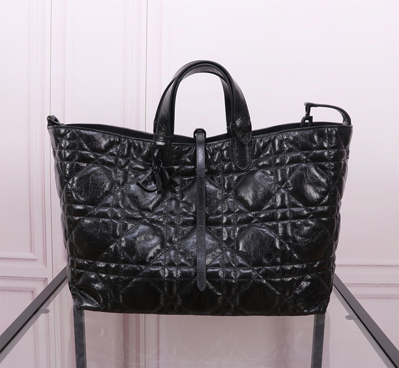 N品 DIOR ディオール Dior Toujours バッグ ラージ M2820SNIO_M900 黒 ブラック ブラック金具 激安優良店 - 画像 (5)