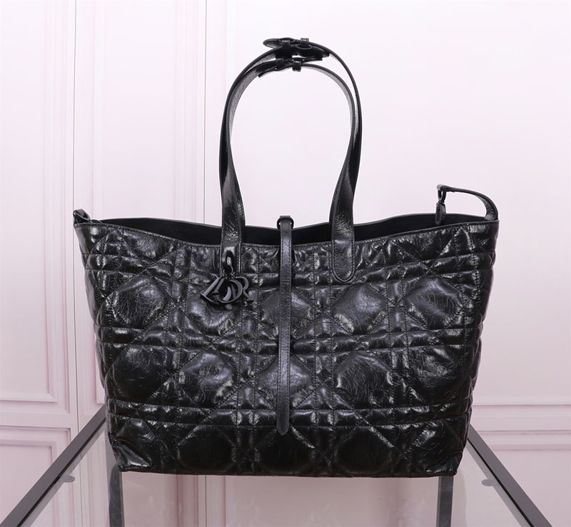 N品 DIOR ディオール Dior Toujours バッグ ラージ M2820SNIO_M900 黒 ブラック ブラック金具 激安優良店 - 画像 (2)
