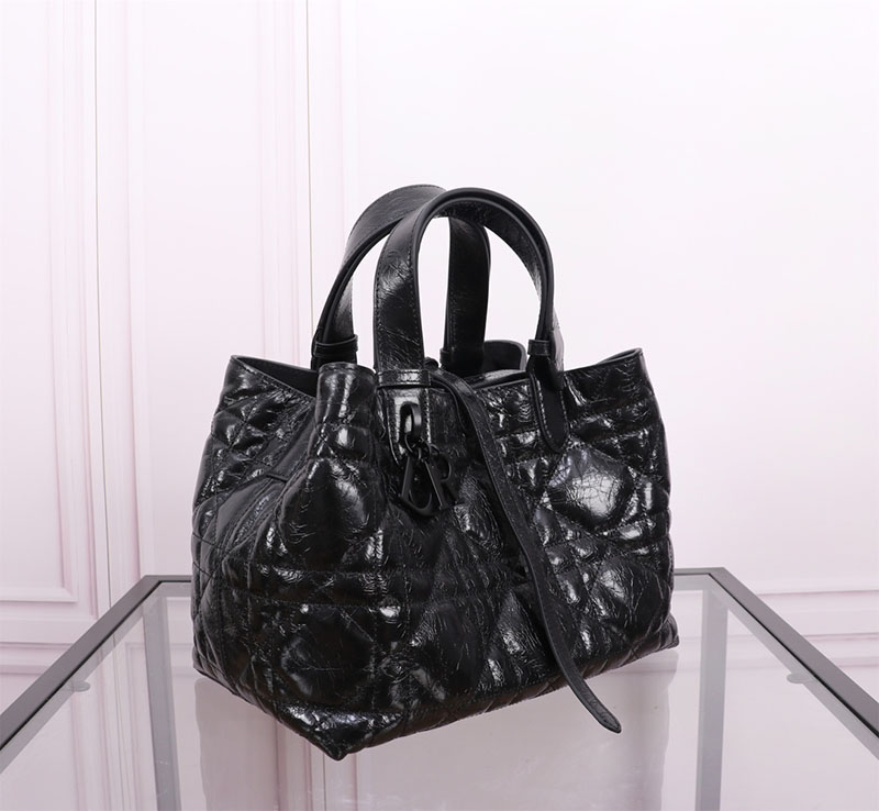 N品 DIOR ディオール Dior Toujours バッグ ミディアム M2821SNIO_M900 黒 ブラック ブラック金具 激安優良店 - 画像 (8)