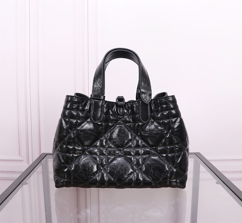 N品 DIOR ディオール Dior Toujours バッグ ミディアム M2821SNIO_M900 黒 ブラック ブラック金具 激安優良店 - 画像 (7)