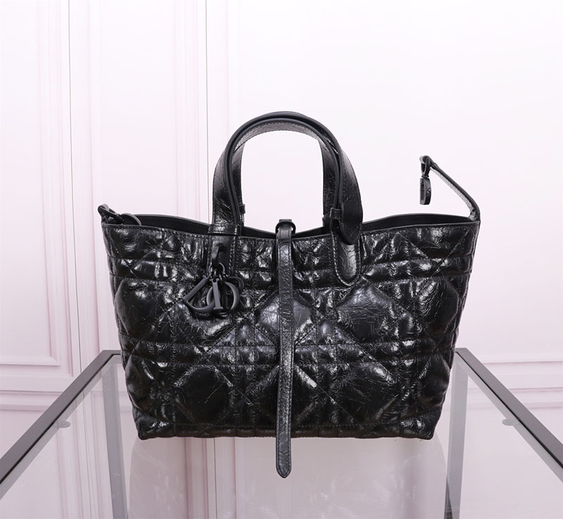 N品 DIOR ディオール Dior Toujours バッグ ミディアム M2821SNIO_M900 黒 ブラック ブラック金具 激安優良店 - 画像 (5)