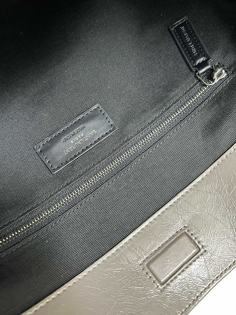 N品 YSL サンローラン 人気バッグ ニキ ショッピングバッグ DUSTY GREY 5779990EN041722 レザー シルバー金具 激安優良店 - 画像 (2)