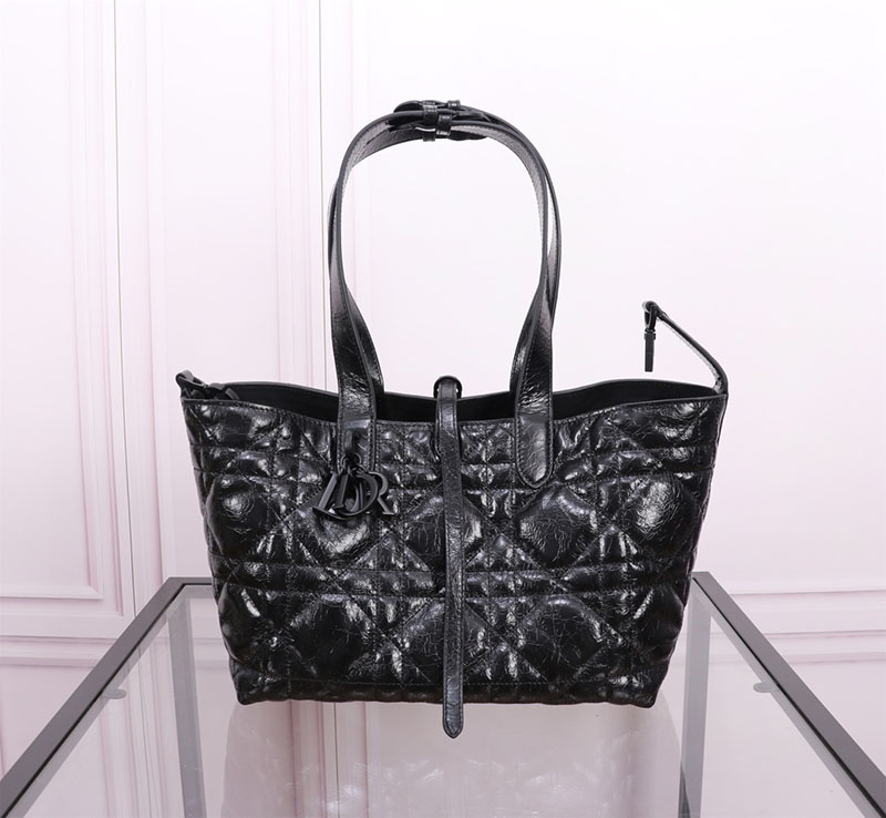 N品 DIOR ディオール Dior Toujours バッグ ミディアム M2821SNIO_M900 黒 ブラック ブラック金具 激安優良店 - 画像 (3)